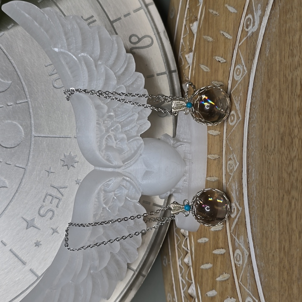 Wire Wrapped Smokey Quartz Necklace